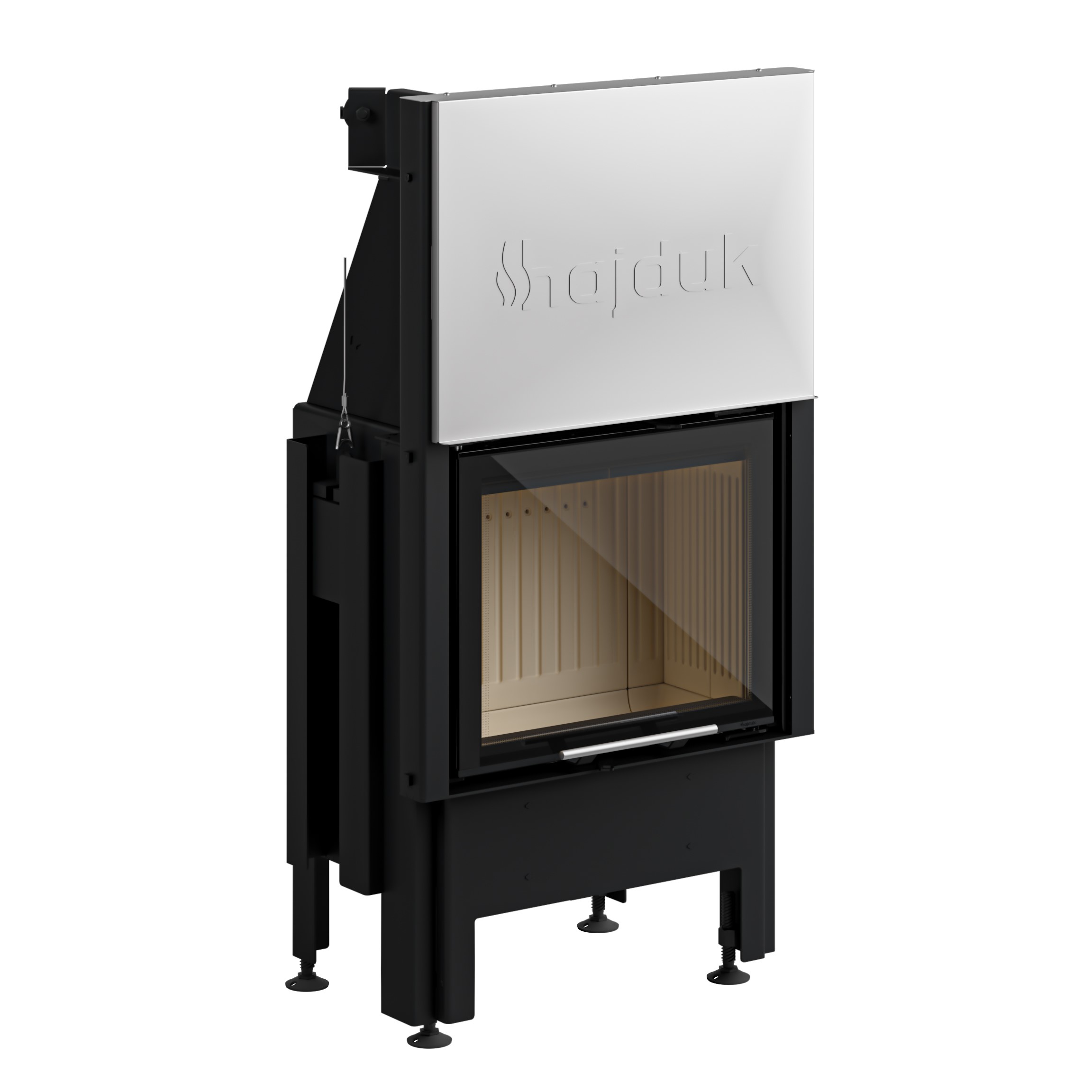 Zestaw kominek powietrzny stalowy KRATKI LUCY BLACK 12 kW Ø 200 z akcesoriami SM XTH - Zestaw kominek powietrzny stalowy KRATKI LUCY BLACK 12 kW Ø 200 z akcesoriami